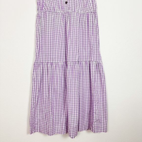 NEW Everlane The Tiered Gingham Midi Dress Size Small - Picture 8 of 15
